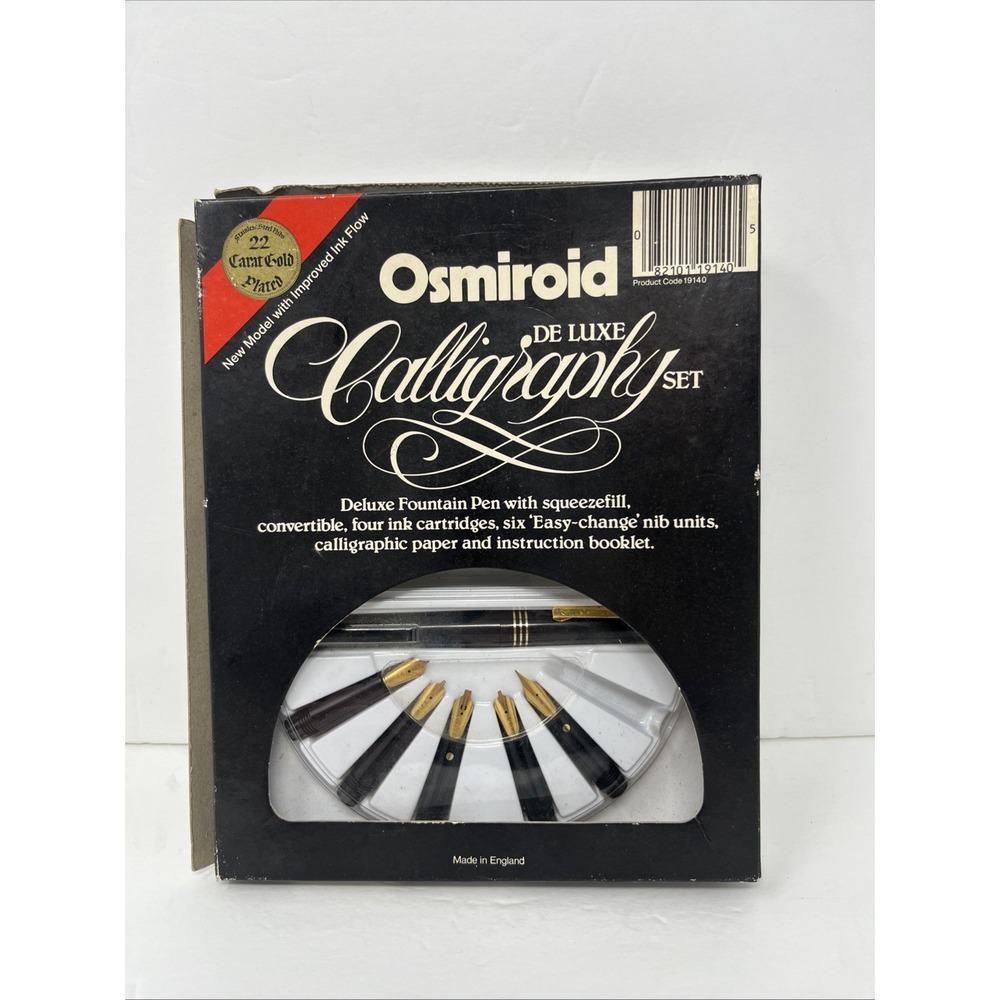 Osmiroid Deluxe Calligraphy Fountain Pen Set MISSING One